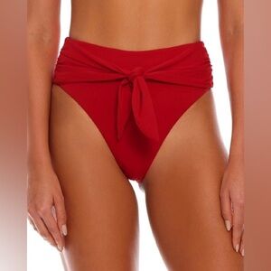 Agua Bendita NWT high waist red bikini bottoms